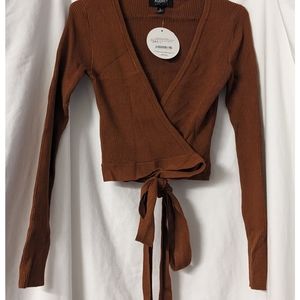 Nectar 3Plus1 Lightweight Rust Wrap Around-Style Sweater, Woman's Size Small